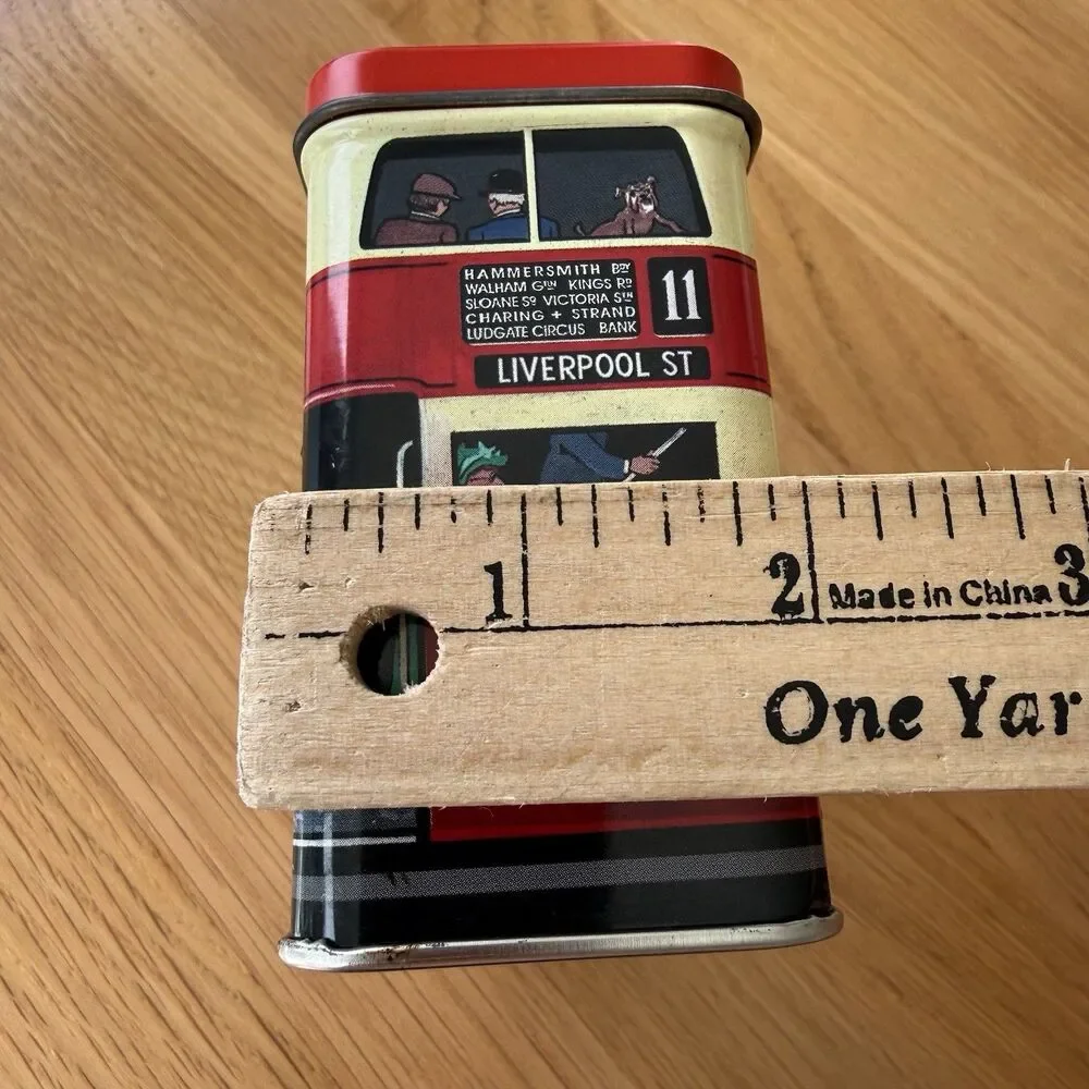 Vintage Collectors Tin Double-decker Bus London England British Empty With Lid